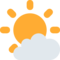Sun Behind Small Cloud emoji on Twitter
